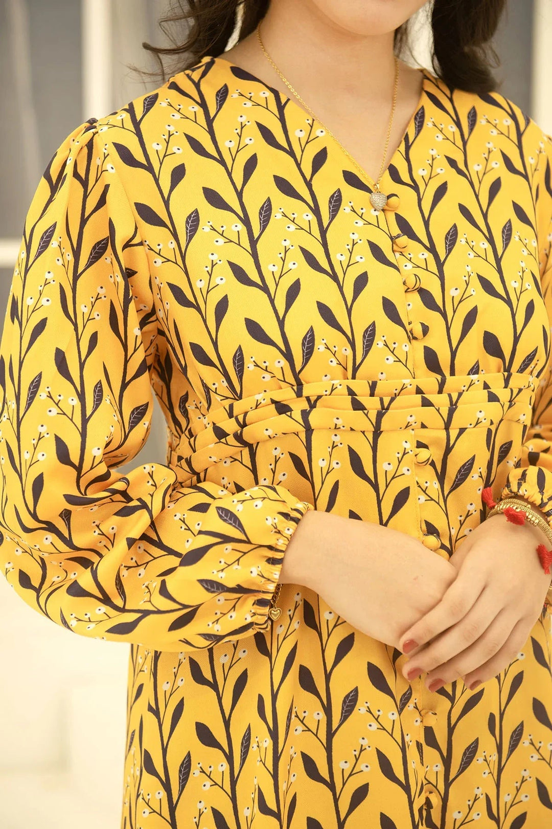 Ochre RTW Printed Girls 1 Piece Herringbone Dress OWLL-10 - Summer Collection