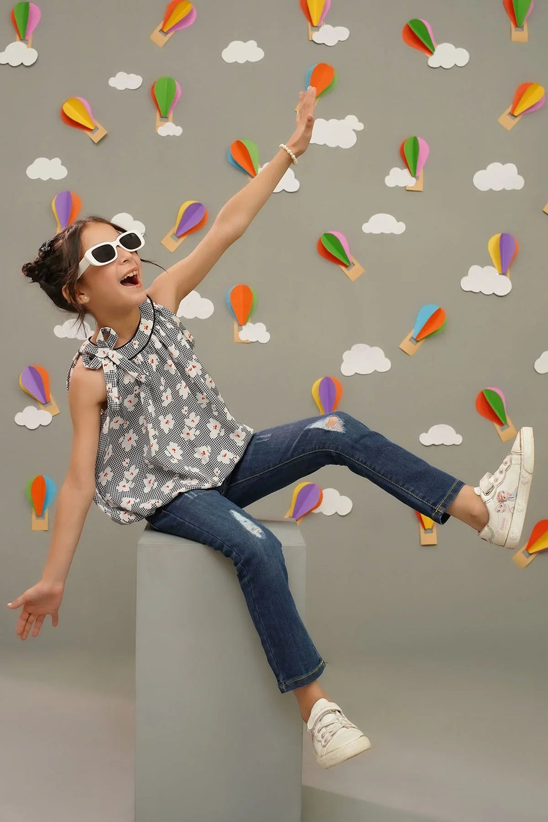 Ochre RTW Printed Girls 1 Piece Georgette Top INWT-01 - Winter Collection