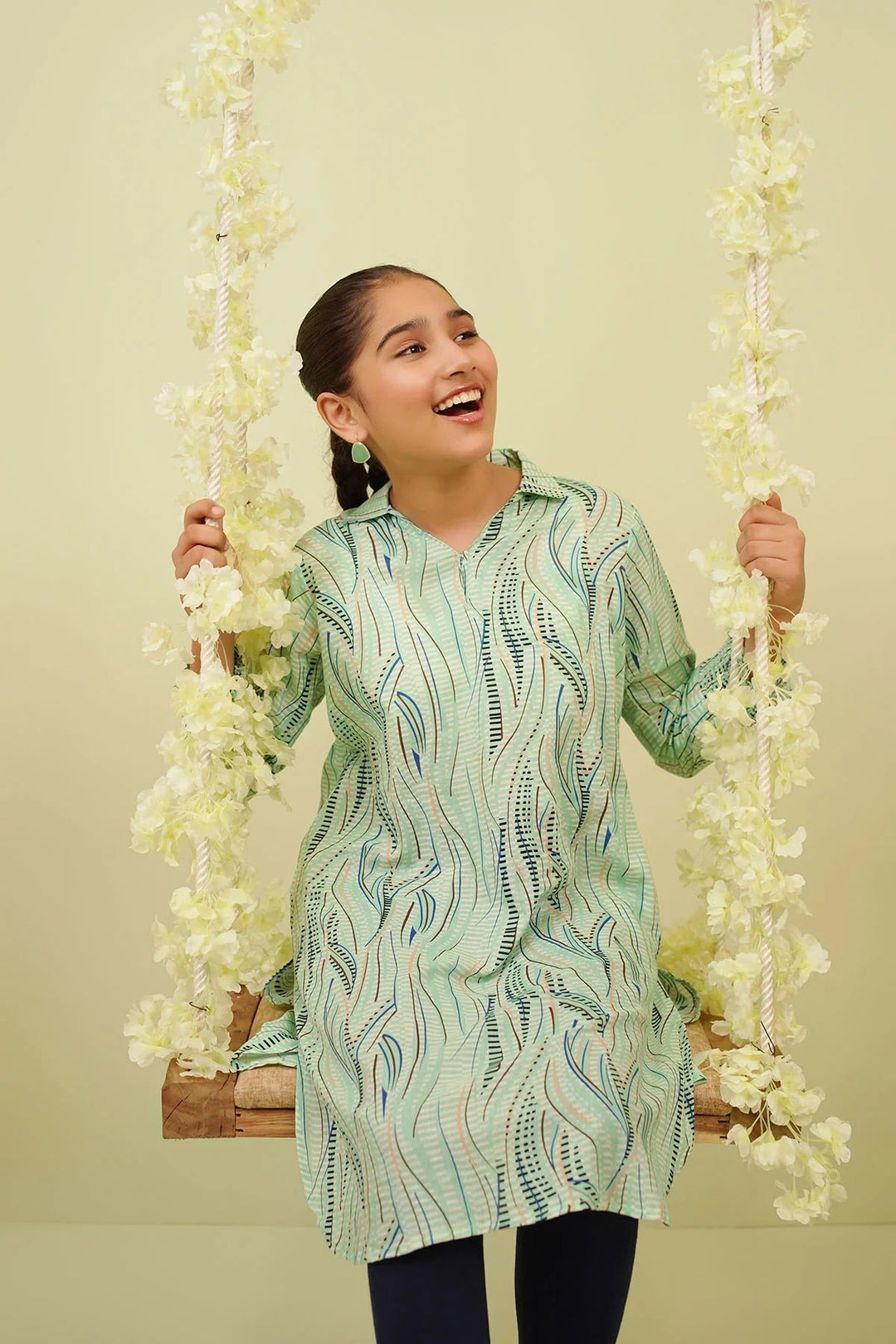 Ochre RTW Printed Girls 1 Piece Lawn Kurta PRC-41 - Summer Collection
