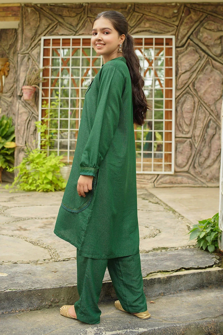 Ochre RTW Solids Girls 2 Piece Cotton Karandi SC-34 - Winter Collection