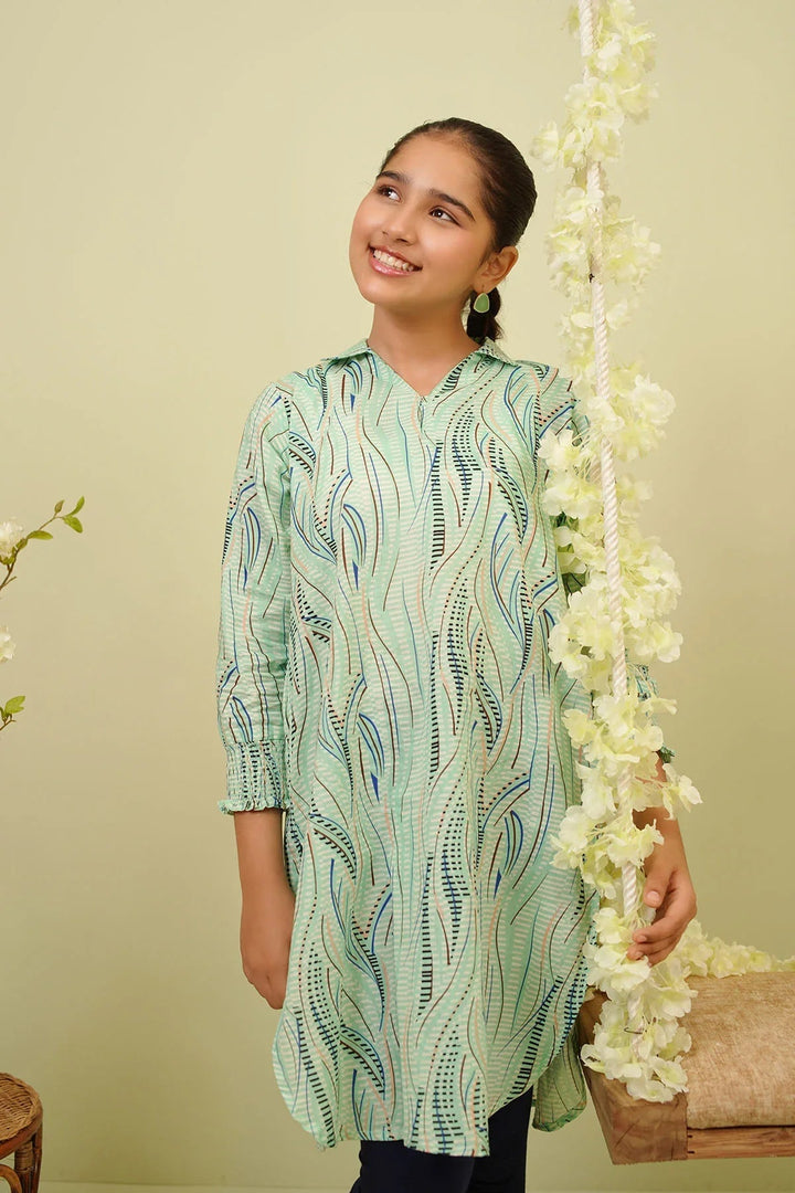Ochre RTW Printed Girls 1 Piece Lawn Kurta PRC-41 - Summer Collection