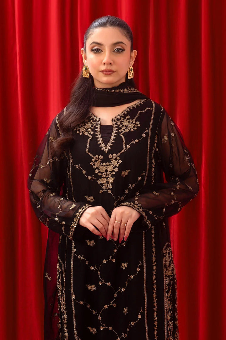 Ochre RTW Embroidered Girls 3 Piece Chiffon  SOF-02 - Summer Collection