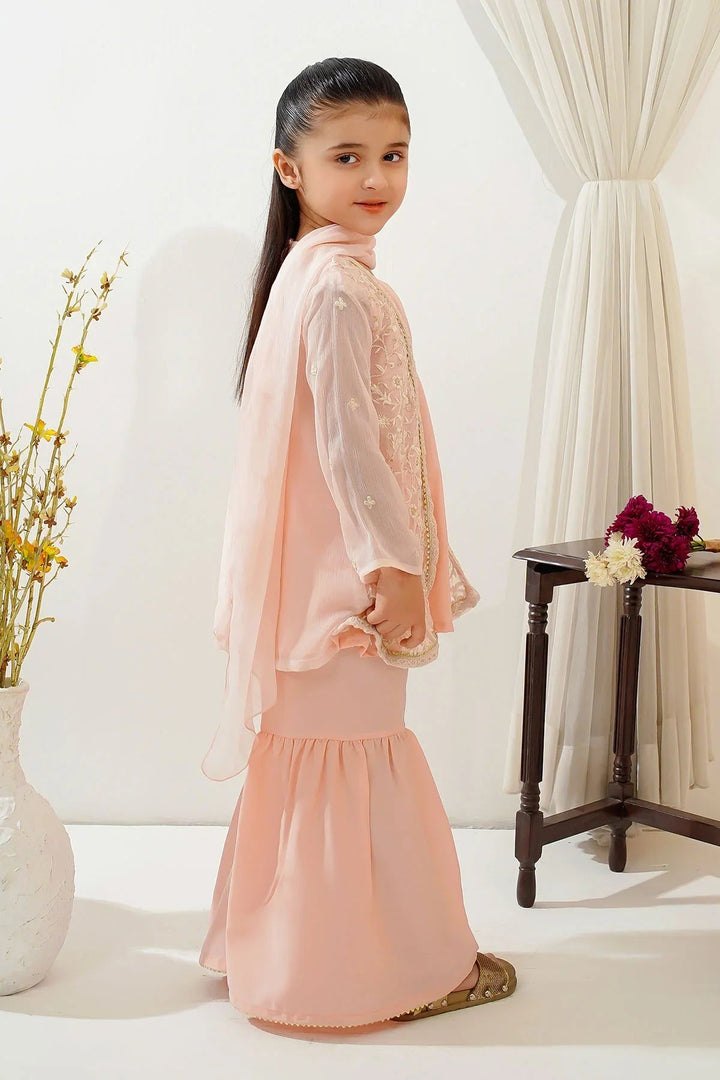 Ochre Girls Pret Embroidered Chiffon 3 Piece Suit INCF-24 - Summer Collection