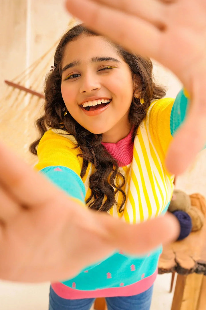 Ochre RTW Printed Girls 1 Piece Viscose Sweater OWSG-18 - Winter Collection