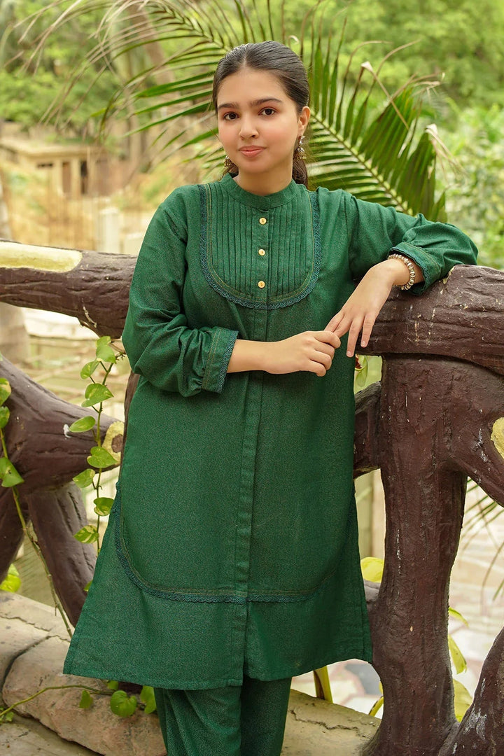 Ochre RTW Solids Girls 2 Piece Cotton Karandi SC-34 - Winter Collection