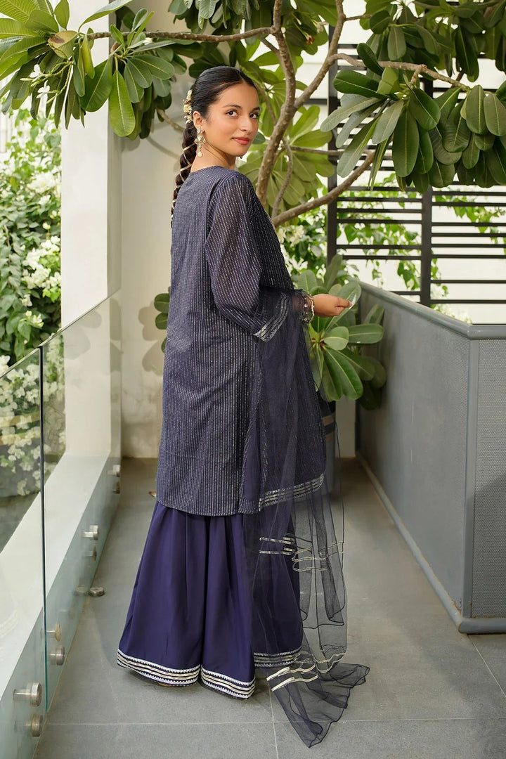 Ochre RTW Embroidered Girls 3 Piece Jacquard Hand Adda Work MHD-14 - Winter Collection