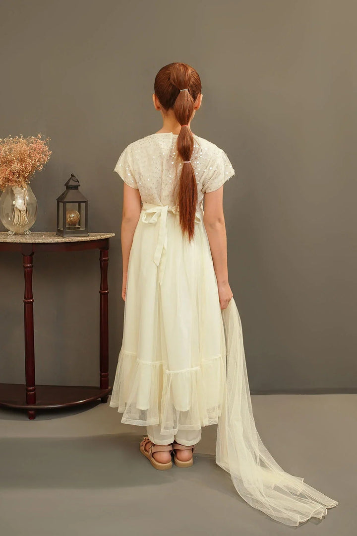 Ochre Girls Pret Embroidered Sequence Net 3 Piece Suit MAX-24 - Summer Collection