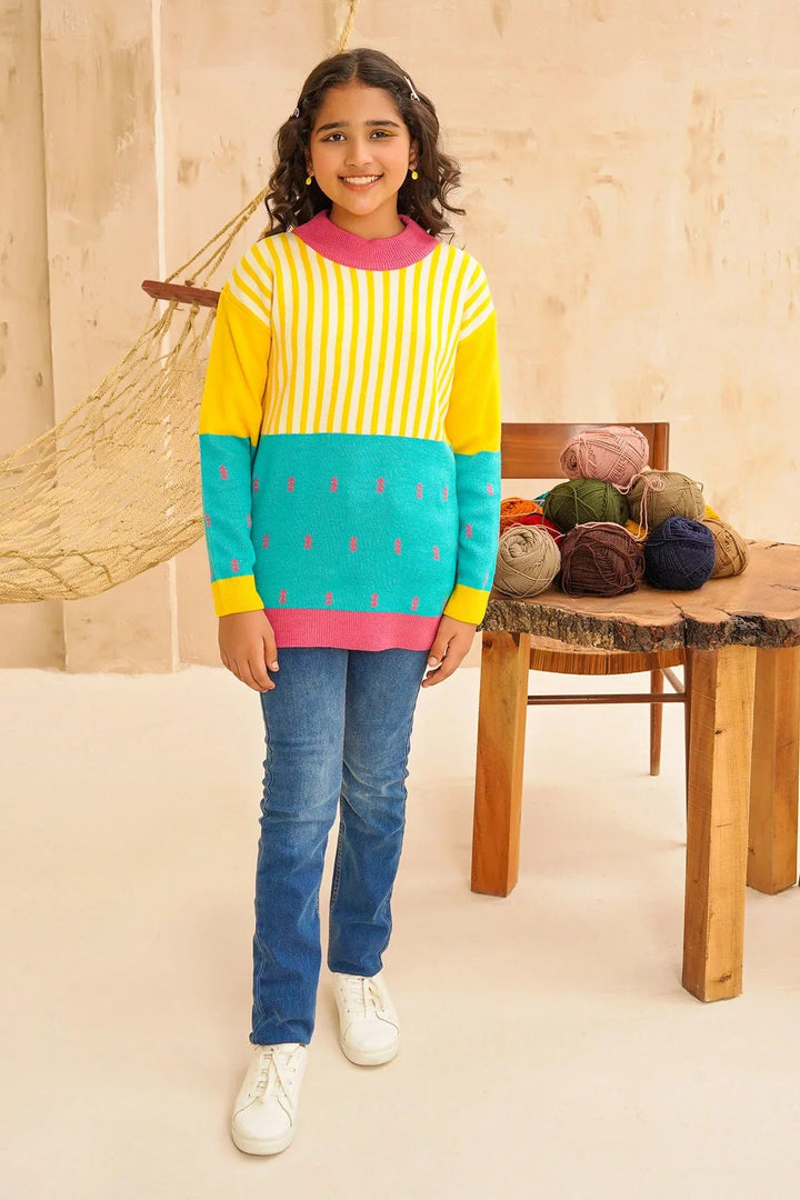 Ochre RTW Printed Girls 1 Piece Viscose Sweater OWSG-18 - Winter Collection