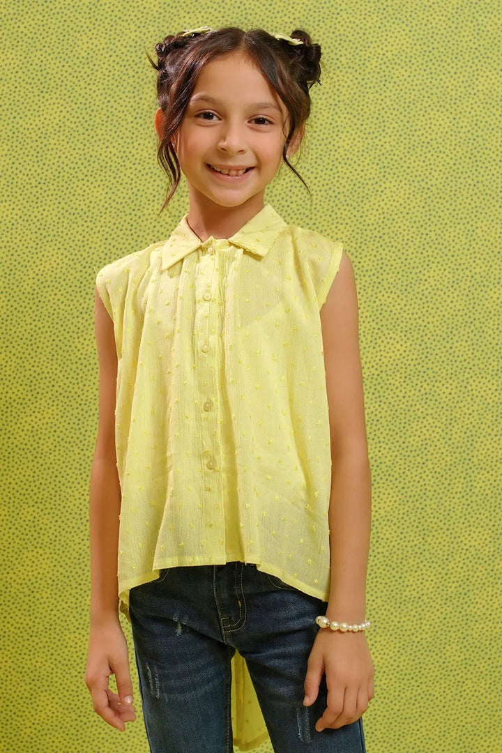 Ochre RTW Embroidered Girls 1 Piece Cotton Broshia Top INWT-03 - Summer Collection