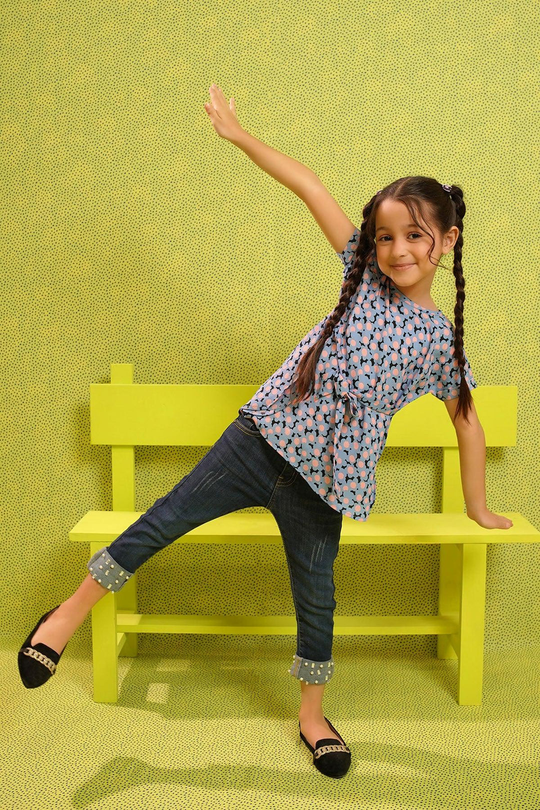 Ochre RTW Printed Girls 1 Piece Georgette Top INWT-02 - Winter Collection