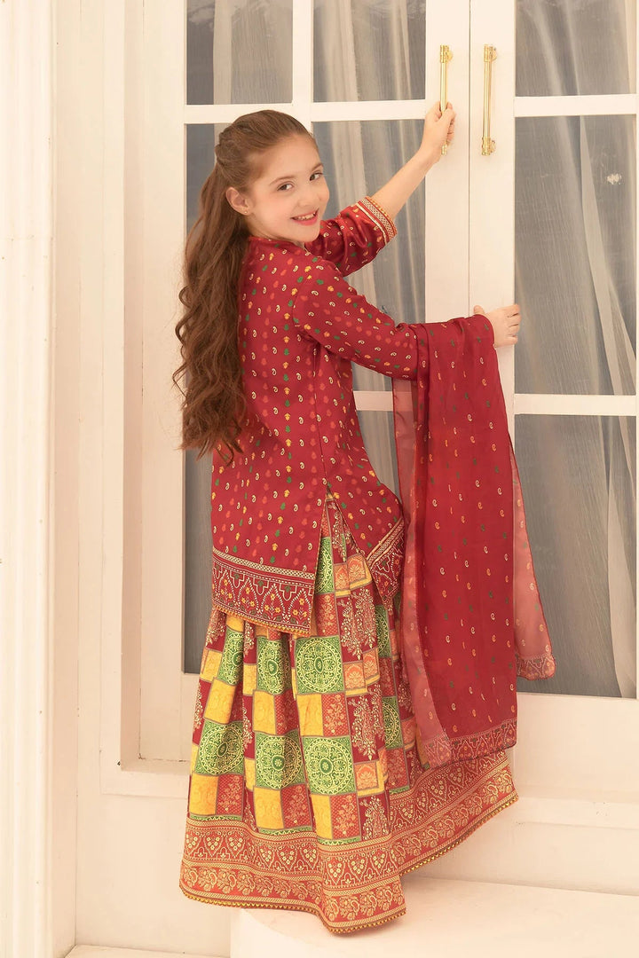 Ochre RTW Printed Girls 3 Piece Herringbone  INDP-19 - Summer Collection