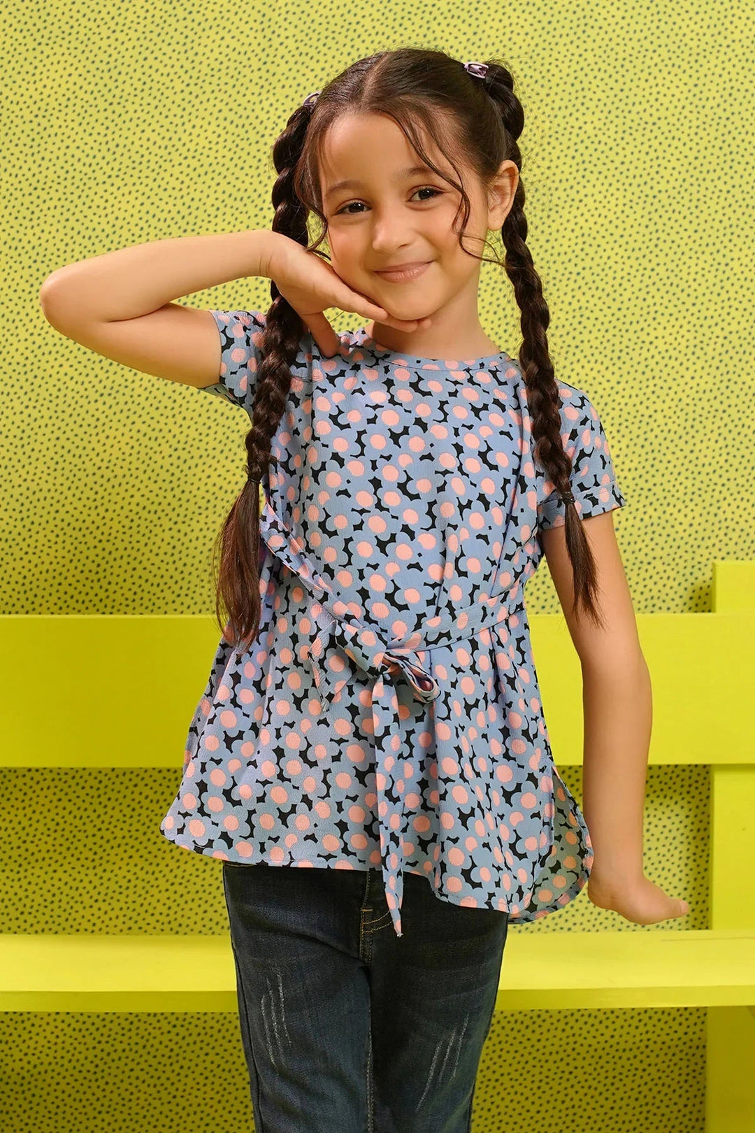 Ochre RTW Printed Girls 1 Piece Georgette Top INWT-02 - Winter Collection