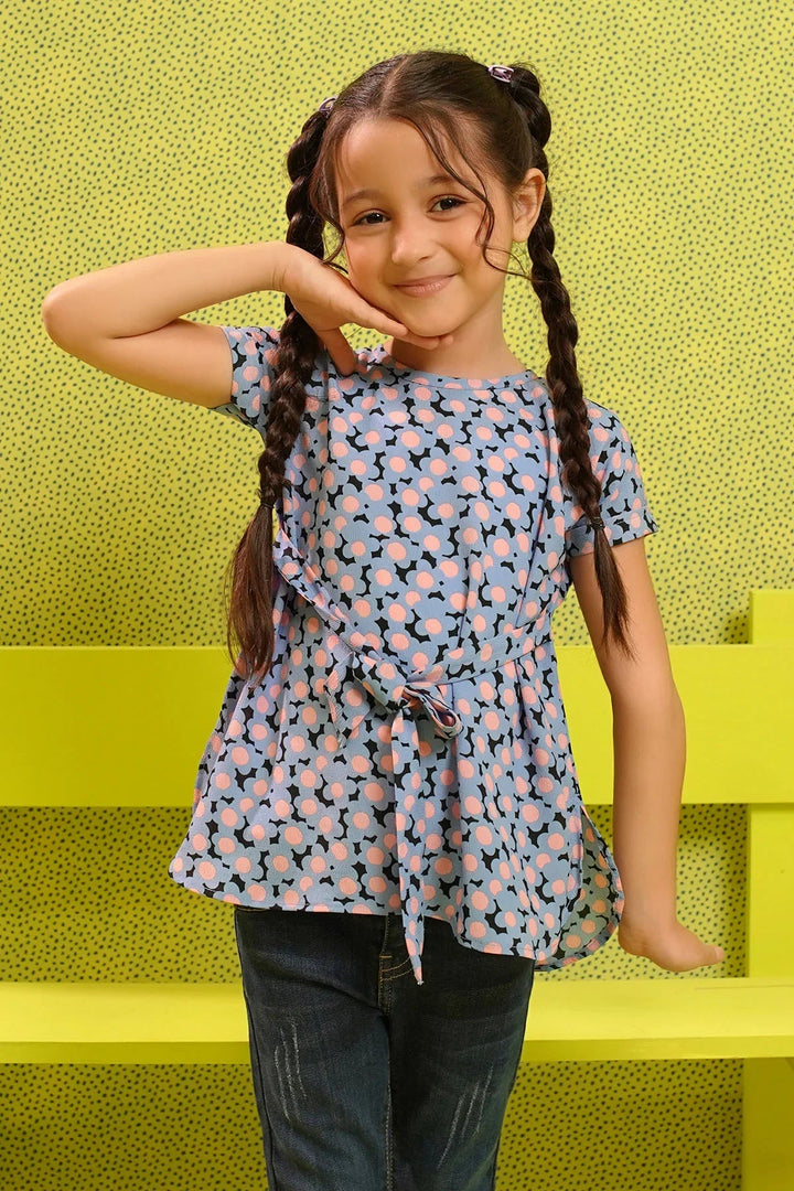 Ochre RTW Printed Girls 1 Piece Georgette Top INWT-02 - Winter Collection