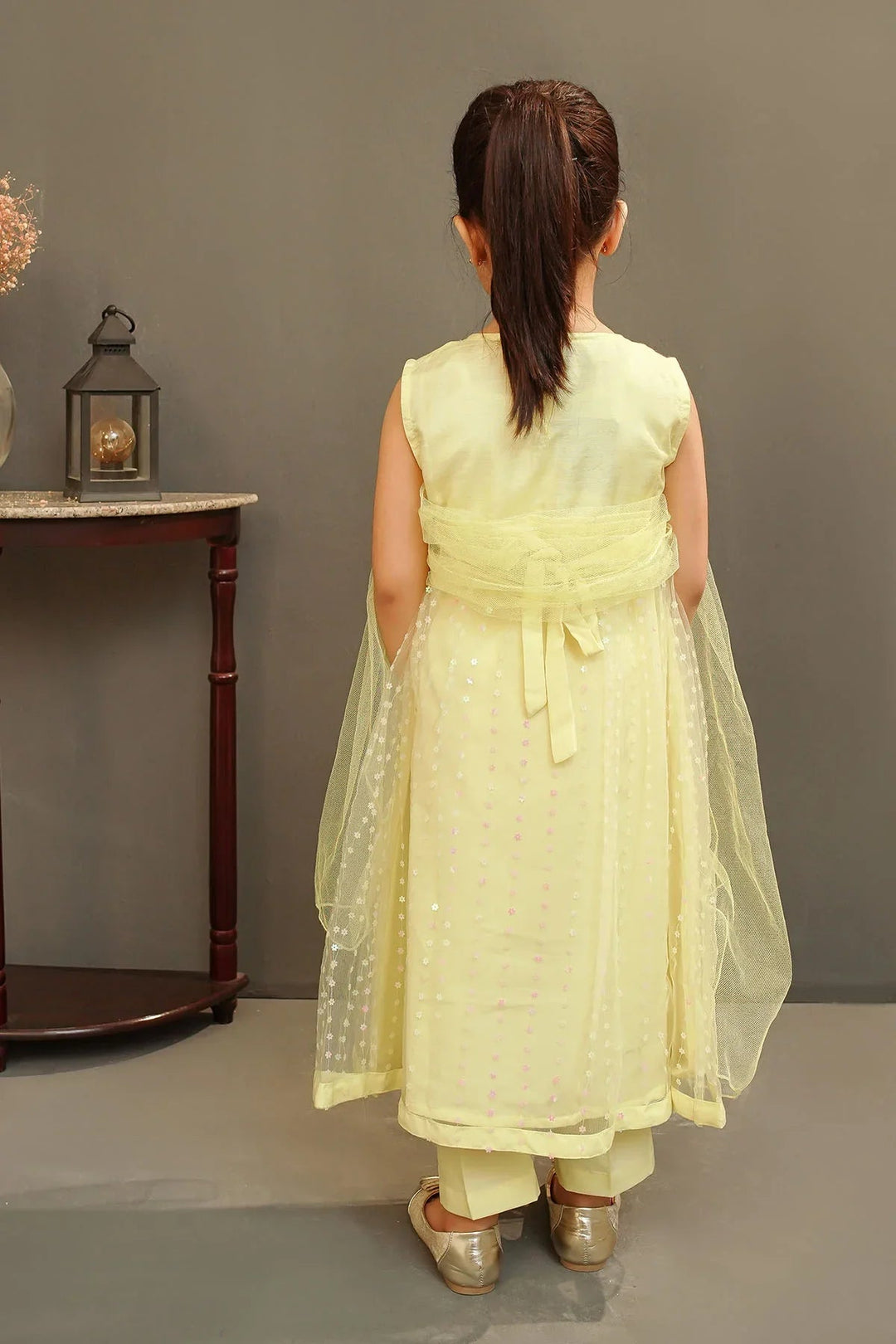 Ochre Girls Pret  Sequence Net Hand Adda Work 3 Piece Suit MAX-22 - Summer Collection