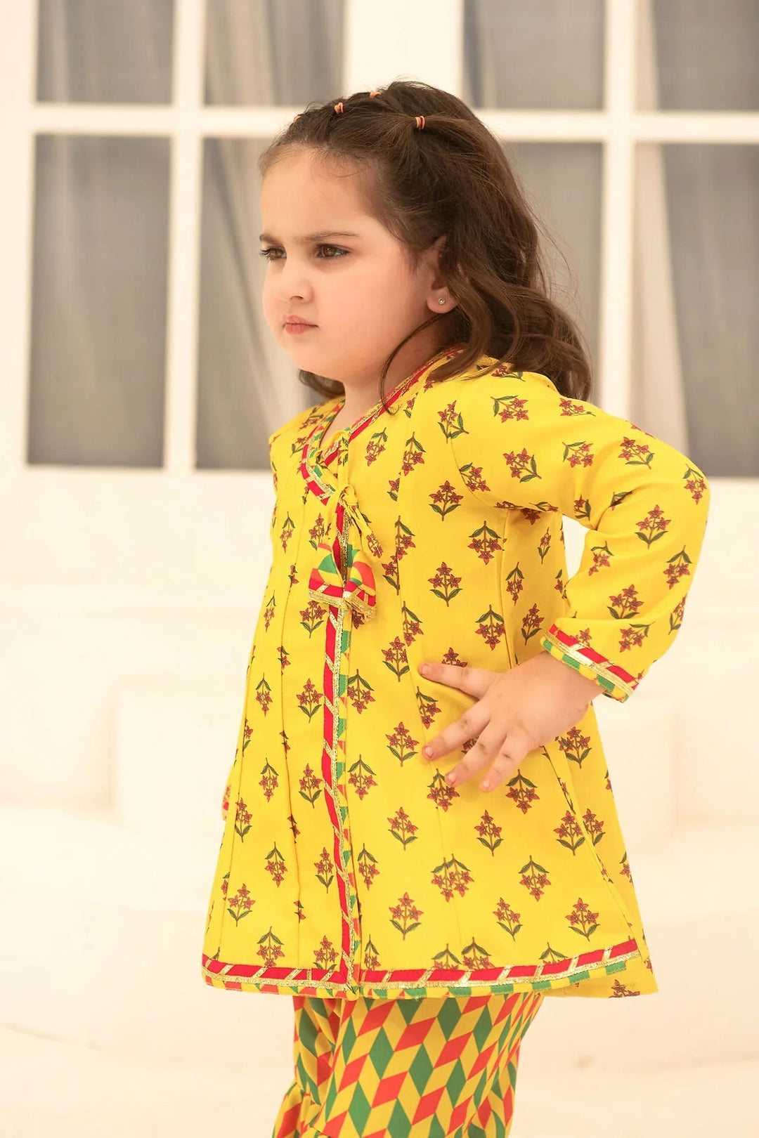 Ochre RTW Printed Girls 2 Piece Herringbone  INDP-18 - Summer Collection