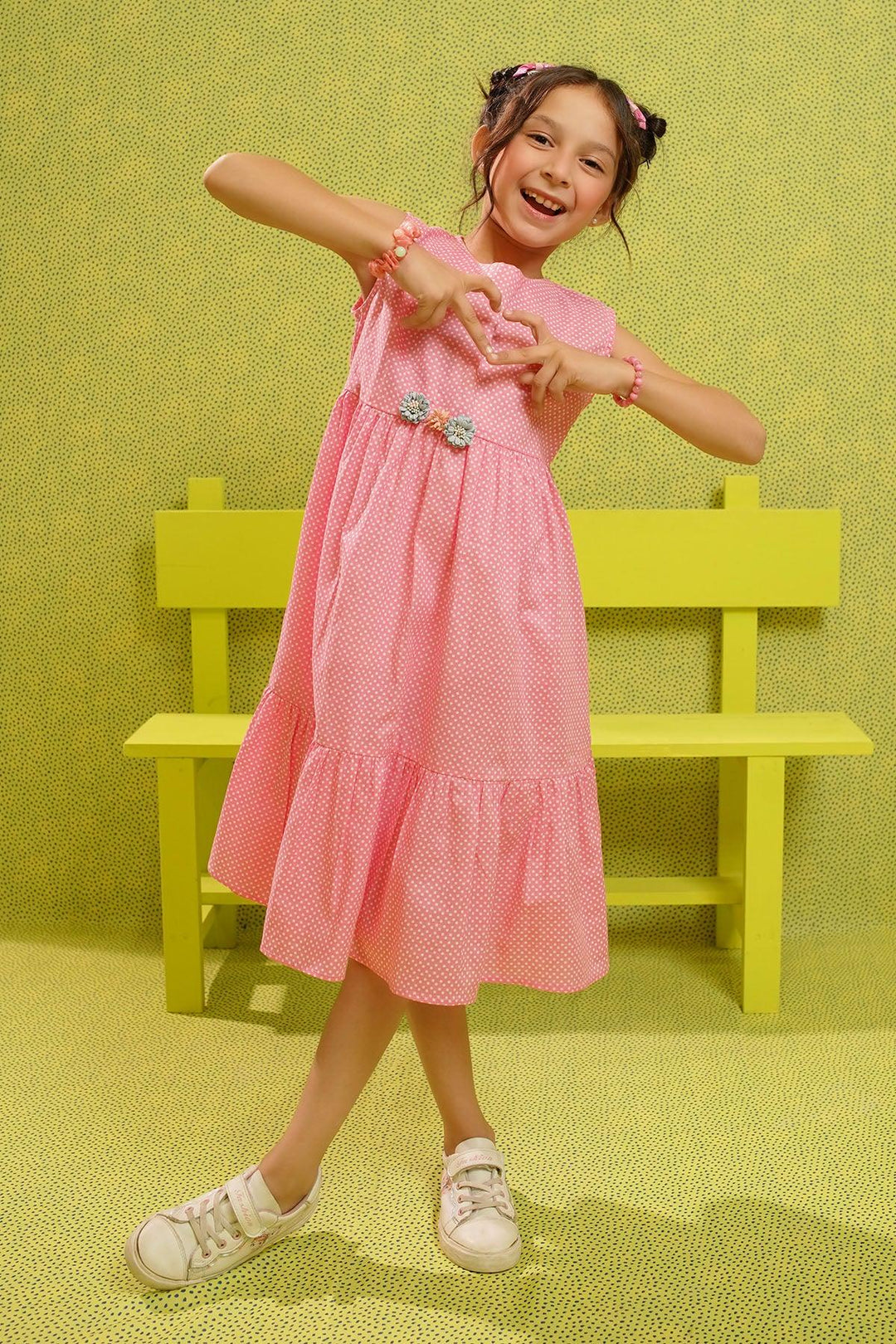 Ochre RTW Printed Girls 1 Piece Cotton Dress INWD-12 - Summer Collection