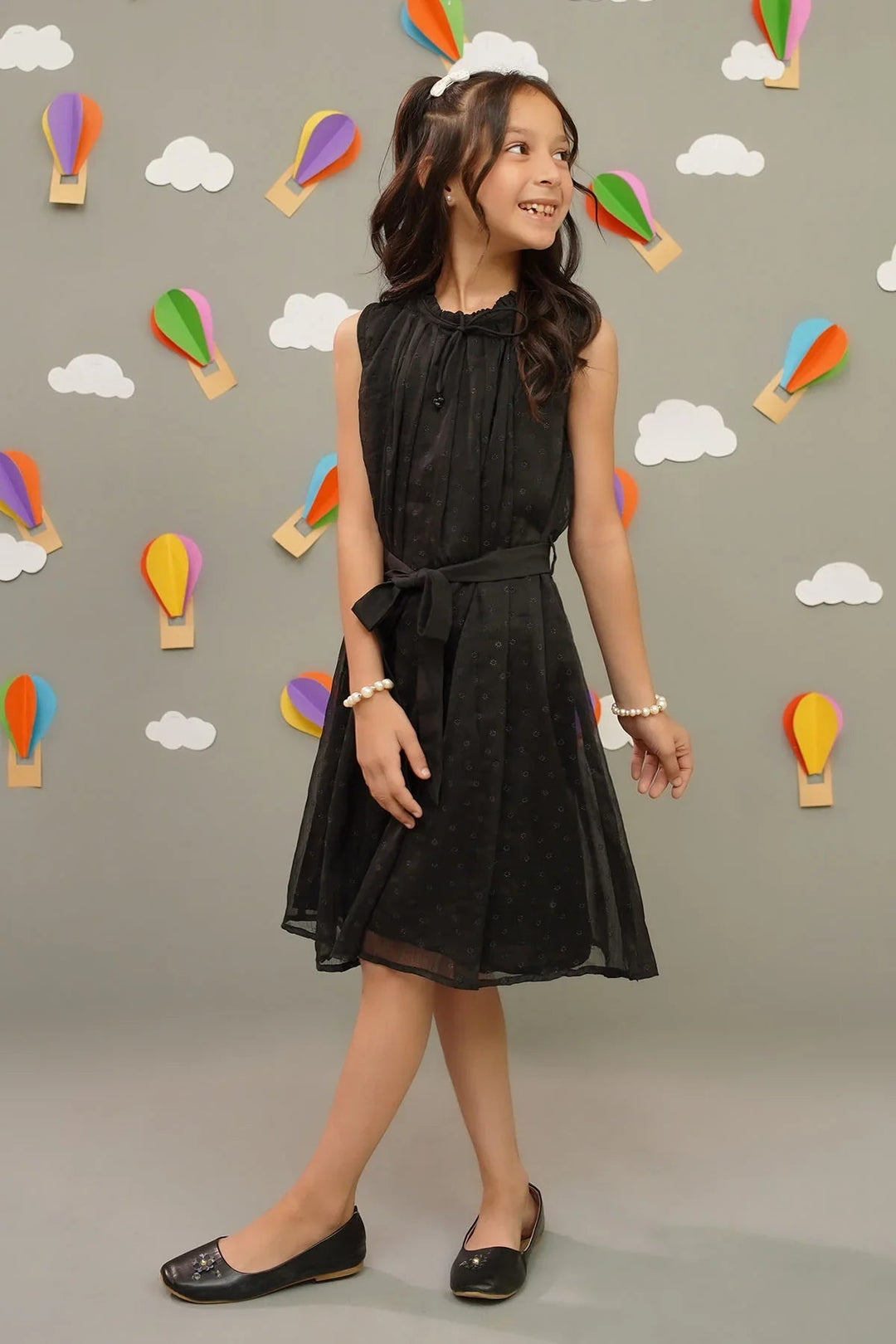 Ochre RTW Printed Girls 1 Piece Chiffon Chiffon Foil Dress INWD-06 - Summer Collection