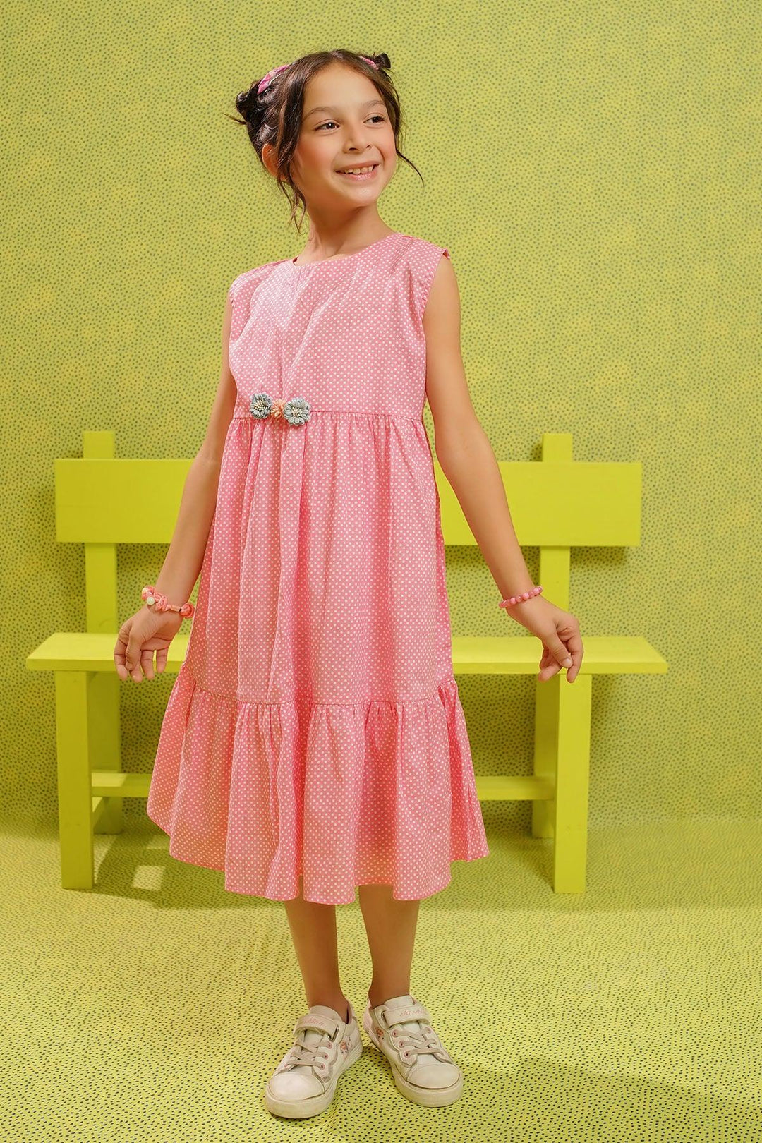 Ochre RTW Printed Girls 1 Piece Cotton Dress INWD-12 - Summer Collection