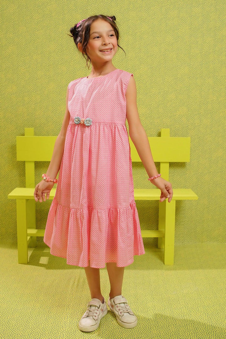 Ochre RTW Printed Girls 1 Piece Cotton Dress INWD-12 - Summer Collection