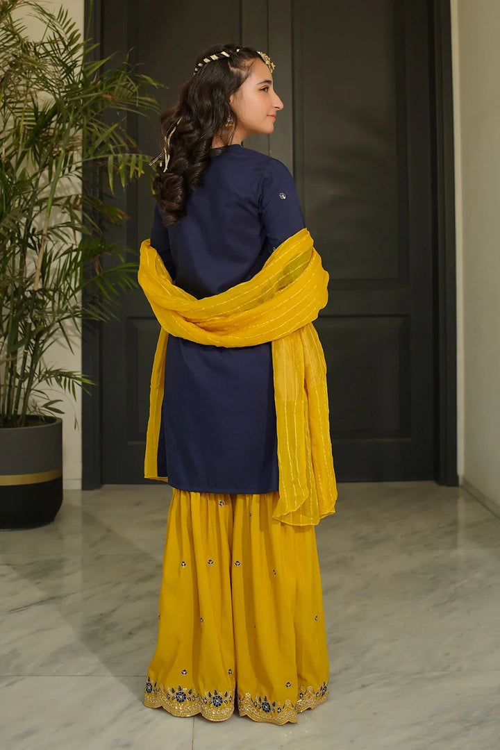 Ochre RTW Embroidered Girls 3 Piece Silk  MHD-12 - Winter Collection