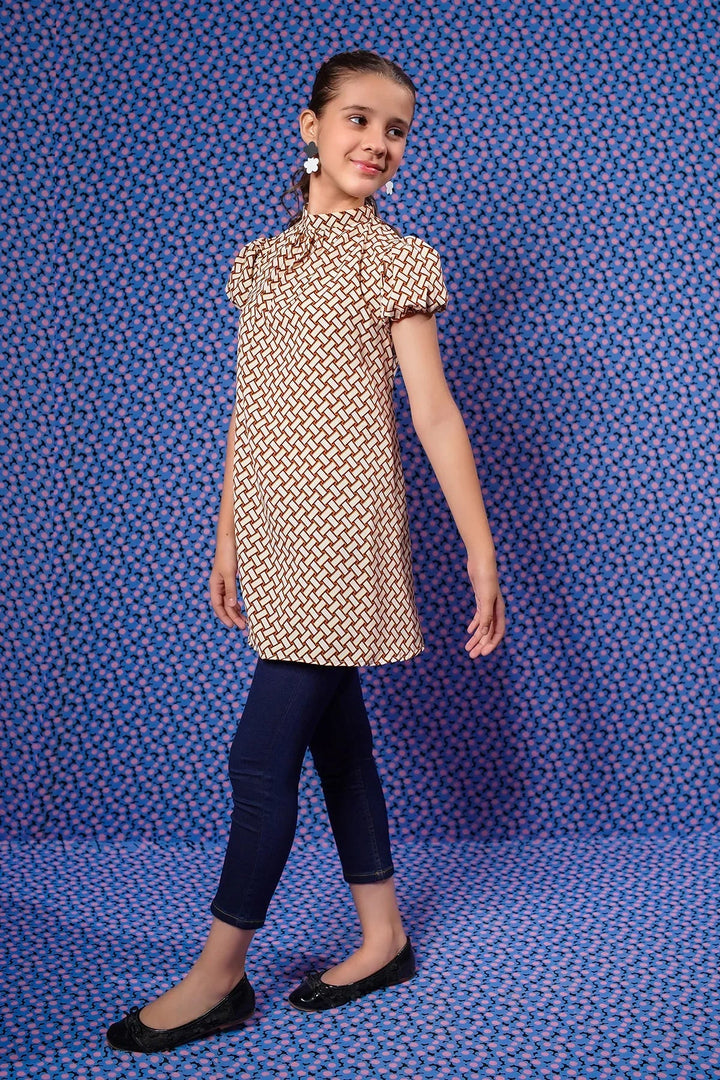 Ochre RTW Printed Girls 1 Piece Georgette Top OWT-618 - Winter Collection