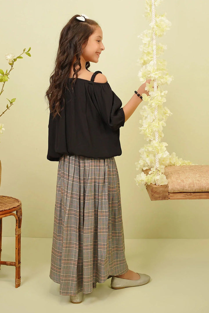 Ochre RTW Embroidered Girls 2 Piece Cotton Crepe INWC-02 - Summer Collection