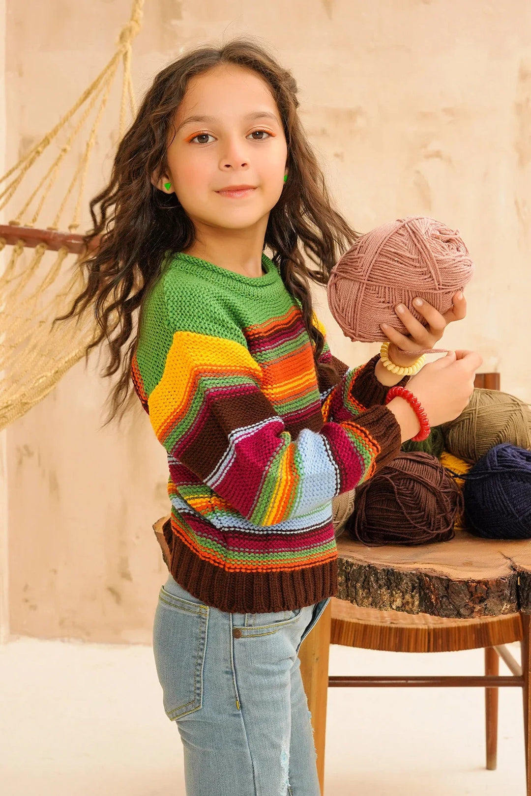 Ochre RTW Printed Girls 1 Piece Viscose Sweater OWSG-10 - Winter Collection