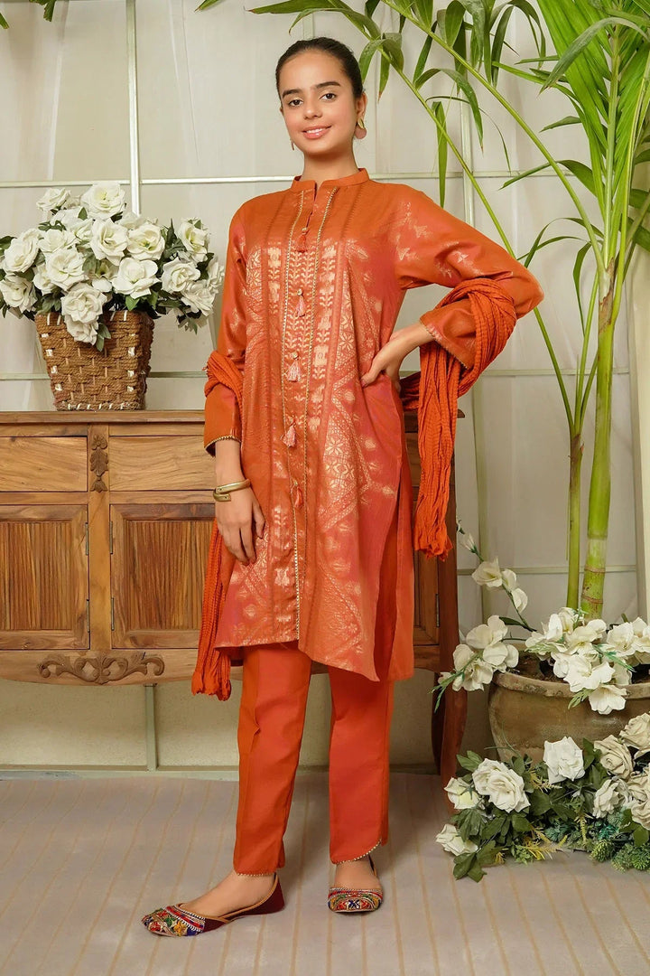 Ochre RTW Printed Girls 3 Piece Cotton  OFW-JB-25 - Summer Collection