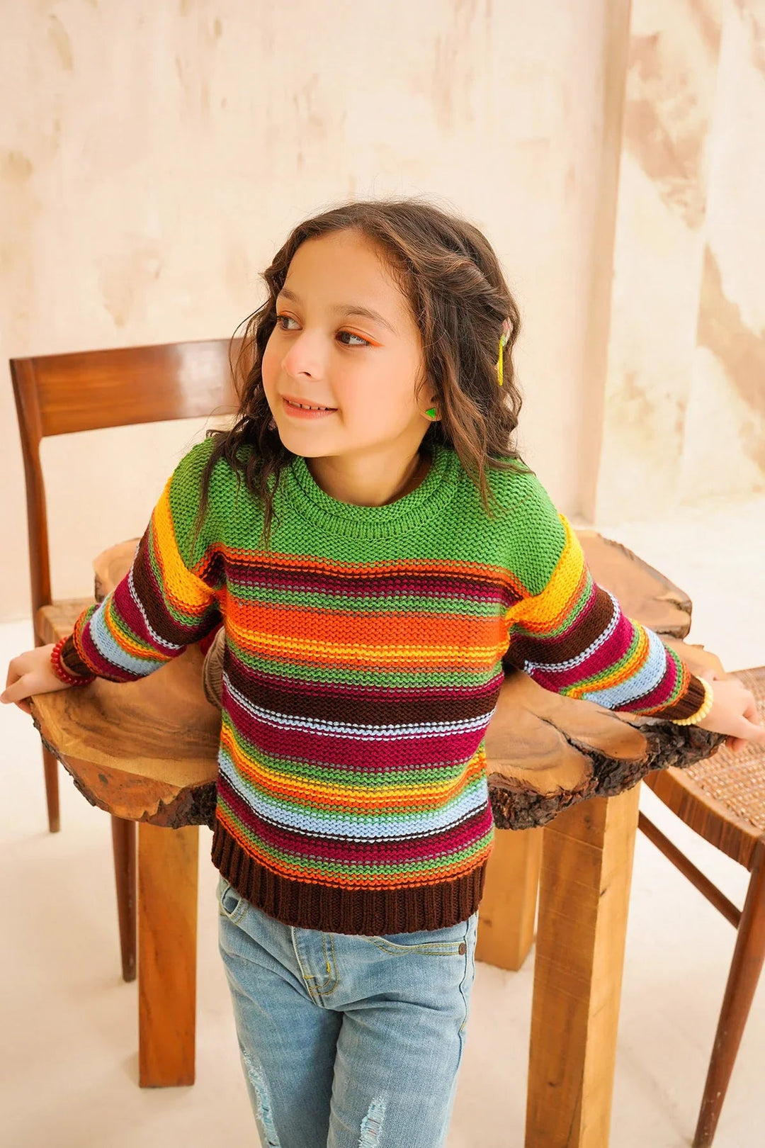 Ochre RTW Printed Girls 1 Piece Viscose Sweater OWSG-10 - Winter Collection