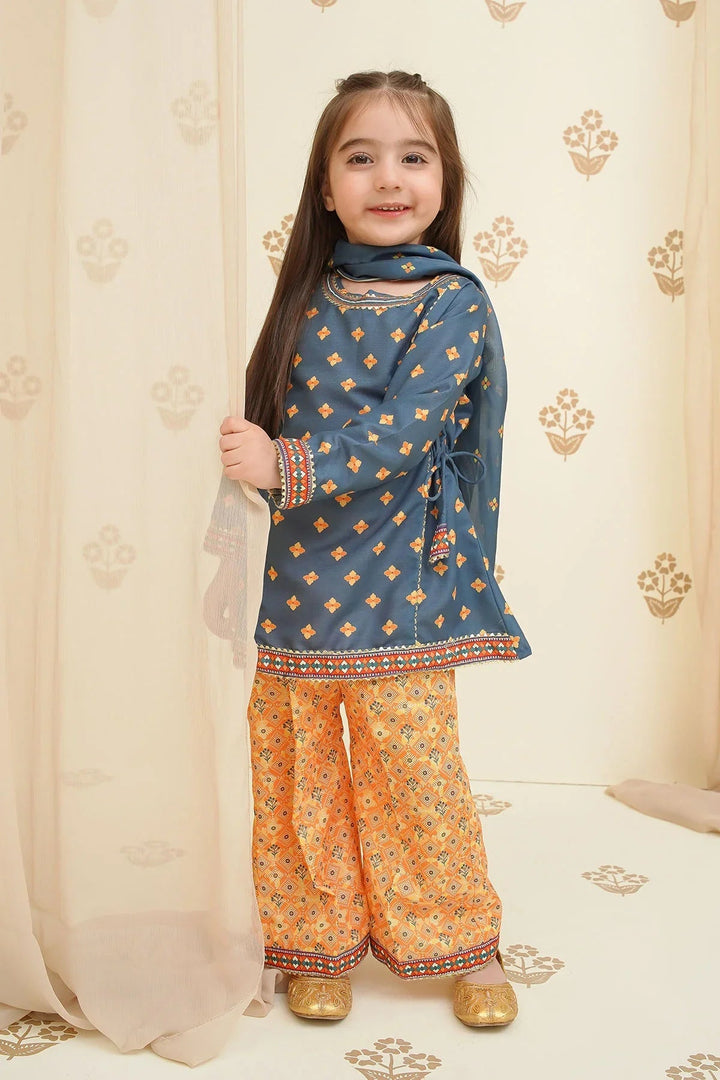 Ochre Girls Pret Printed Swiss Lawn 3 Piece Suit INDP-27 - Summer Collection