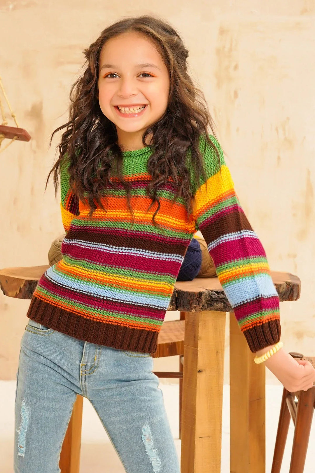 Ochre RTW Printed Girls 1 Piece Viscose Sweater OWSG-10 - Winter Collection