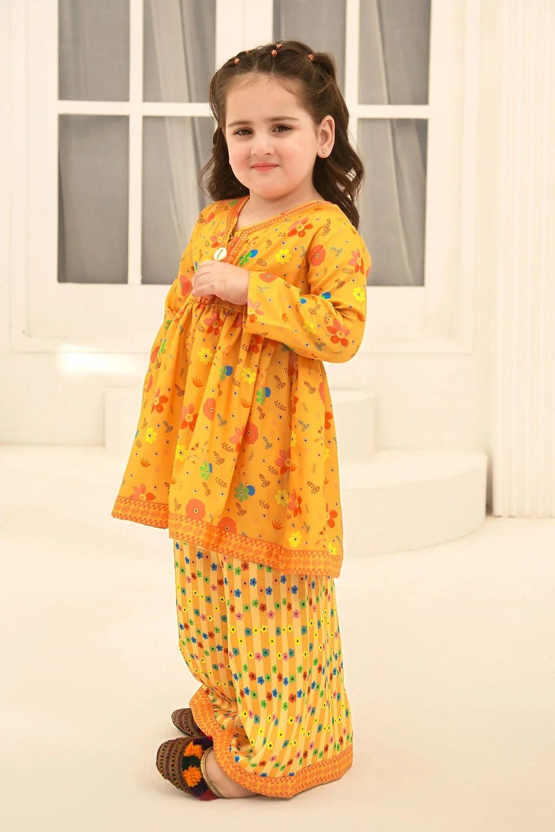 Ochre RTW Printed Girls 2 Piece Herringbone  INDP-15 - Summer Collection