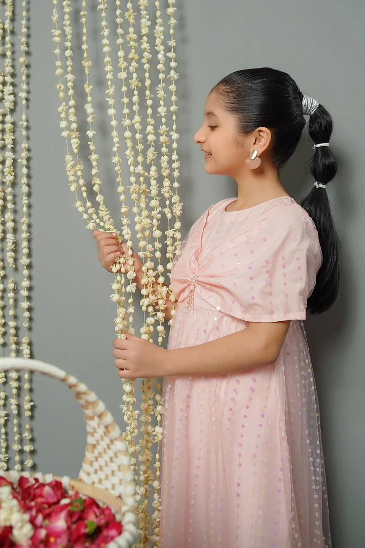 Ochre RTW Embroidered Girls 2 Piece Net Sequence OFW-MAX-20 - Summer Collection