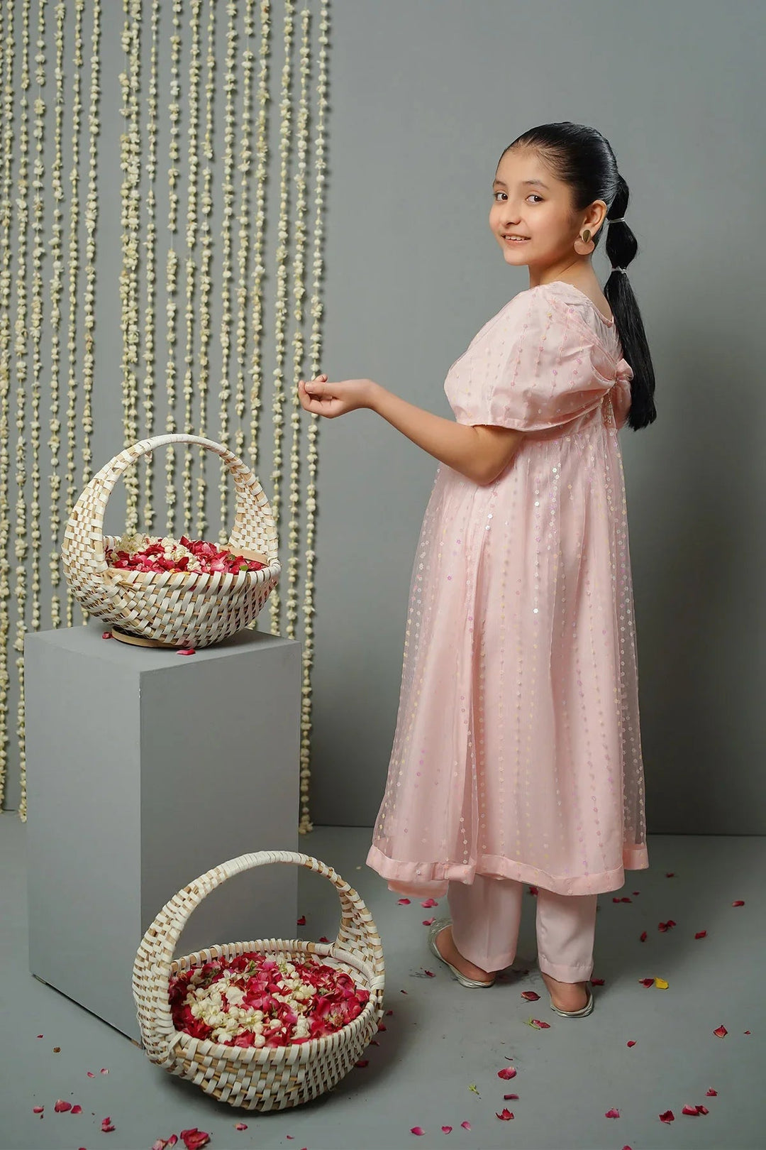 Ochre RTW Embroidered Girls 2 Piece Net Sequence OFW-MAX-20 - Summer Collection