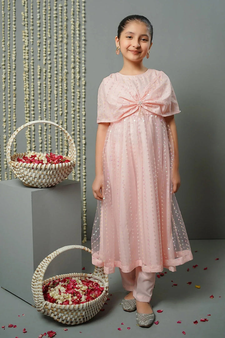 Ochre RTW Embroidered Girls 2 Piece Net Sequence OFW-MAX-20 - Summer Collection