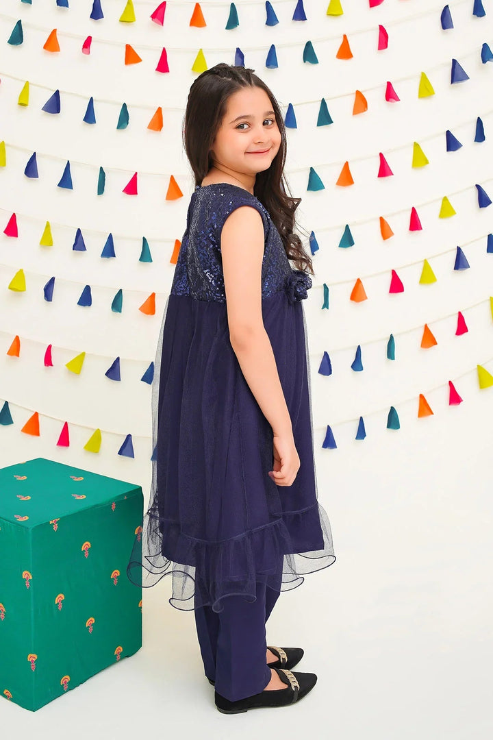 Ochre RTW Embroidered Girls 2 Piece Net Sequence INCF-10 - Summer Collection
