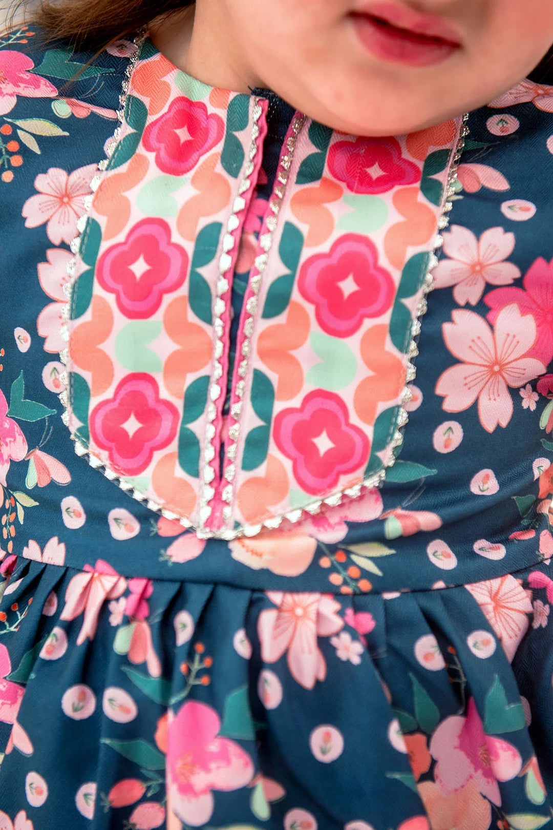 Ochre RTW Printed Girls 2 Piece Herringbone Herringbone INDP-14 - Summer Collection