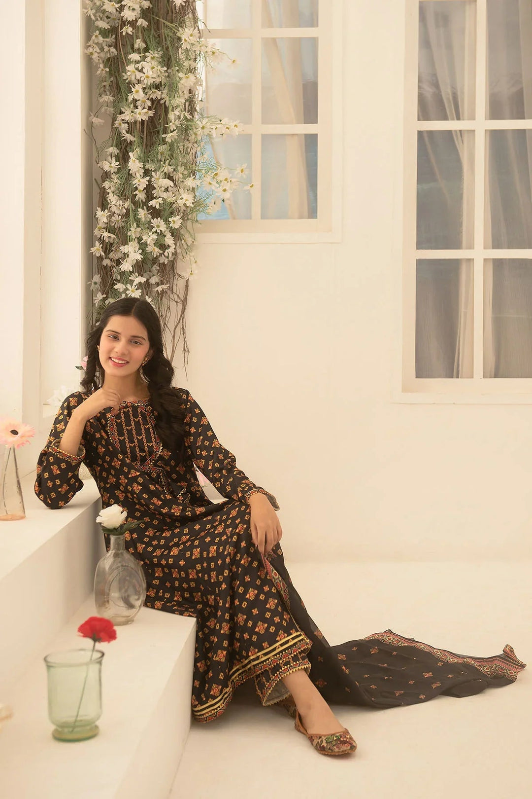 Ochre RTW Printed Girls 3 Piece Herringbone  COR-124 - Summer Collection