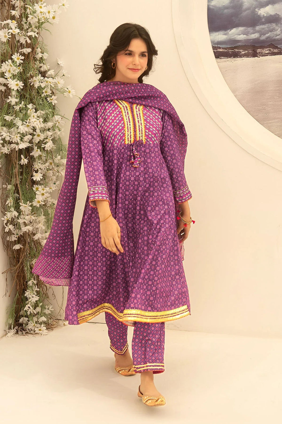 Ochre RTW Printed Girls 3 Piece Herringbone  COR-123 - Summer Collection