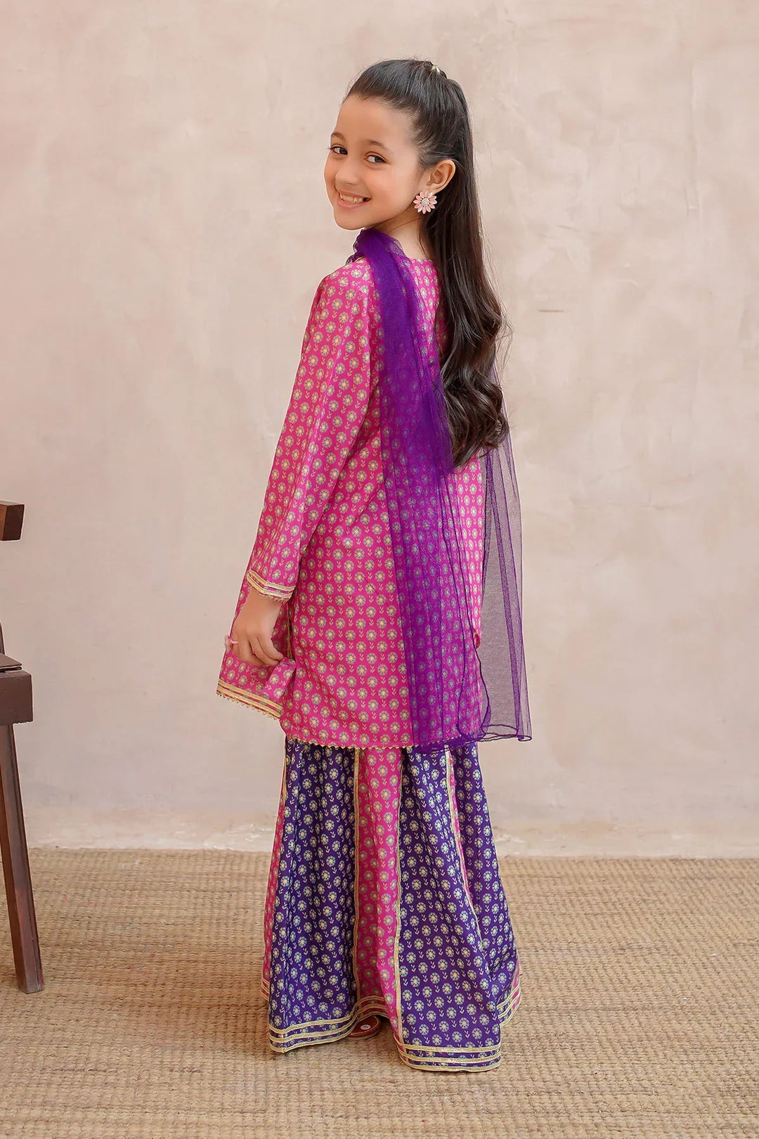 Ochre Girls Pret Printed Swiss Lawn 3 Piece Suit INDP-26 - Summer Collection