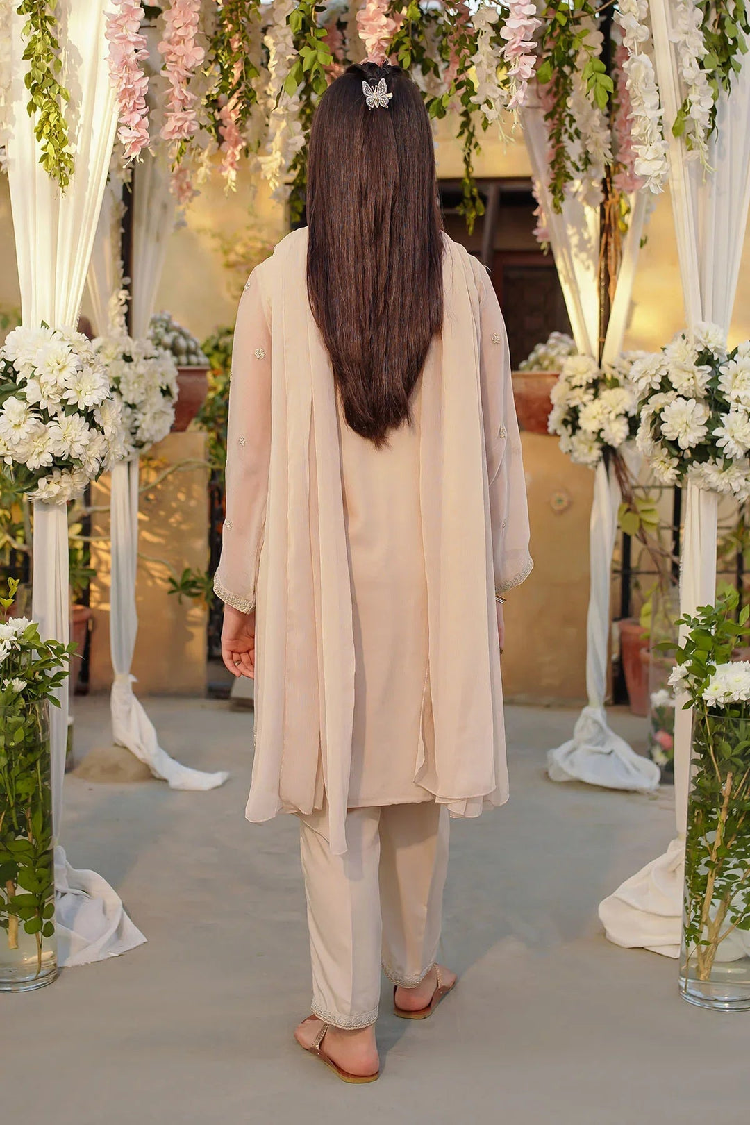 Ochre Girls Pret Embroidered Chiffon 3 Piece Suit EM-53 - Summer Collection