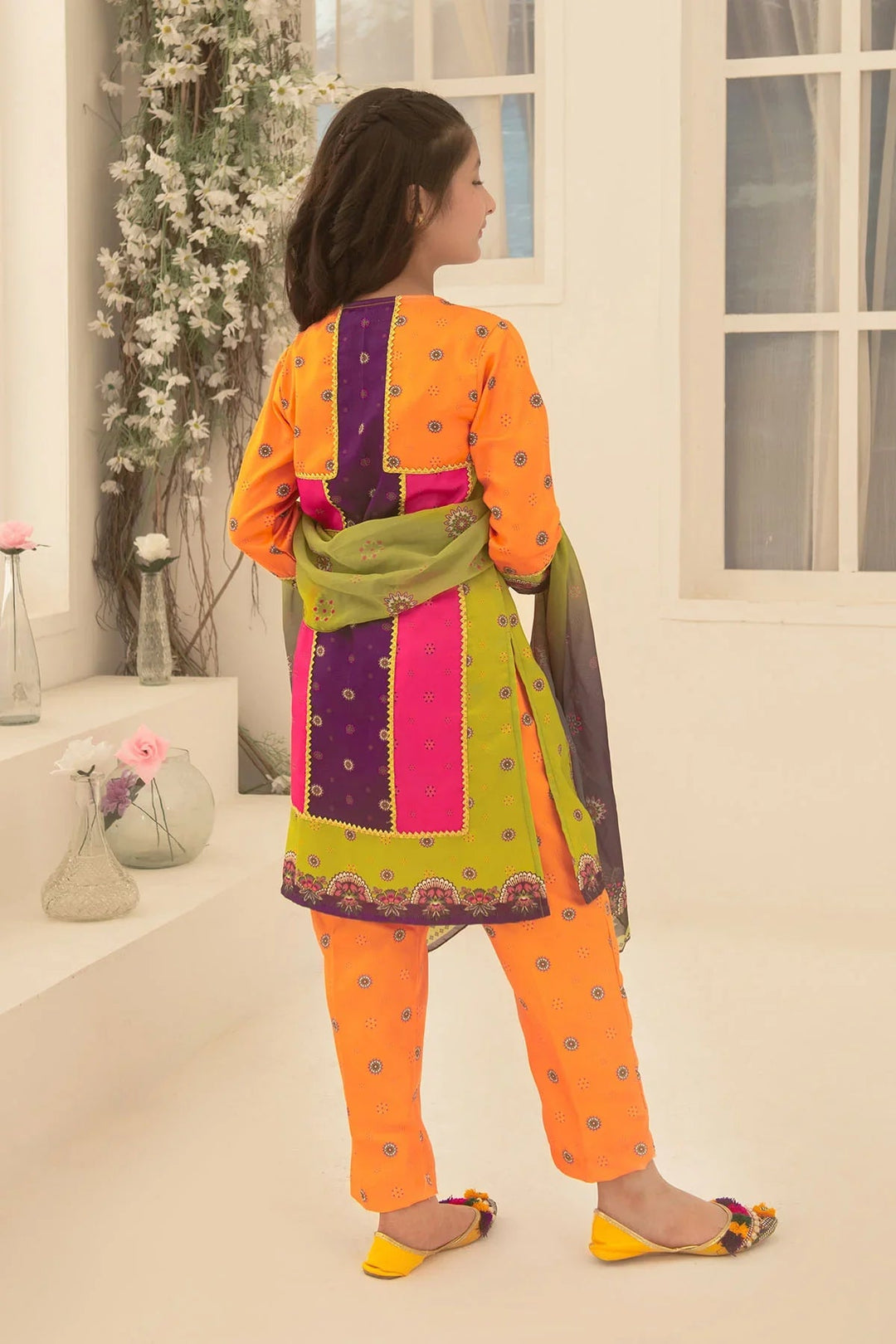 Ochre RTW Printed Girls 3 Piece Herringbone  COR-111 - Summer Collection