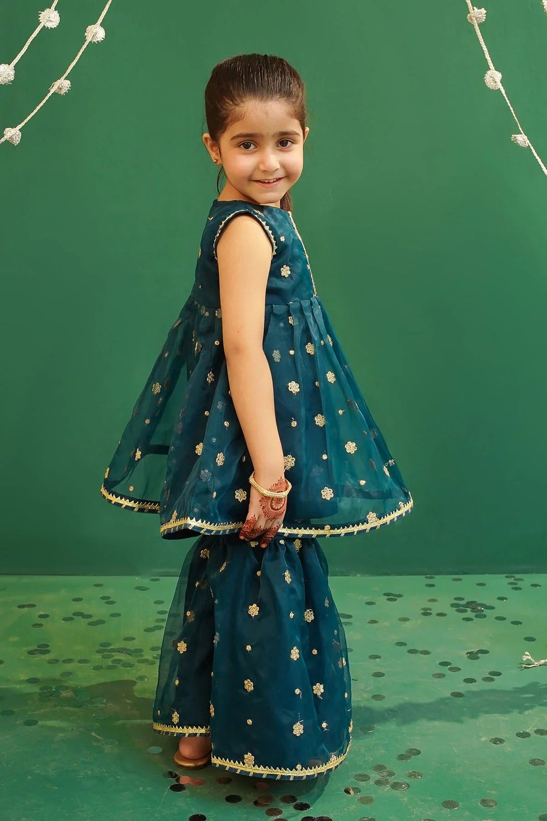 Ochre Girls Pret Embroidered Organza 3 Piece Suit INCF-20 - Summer Collection