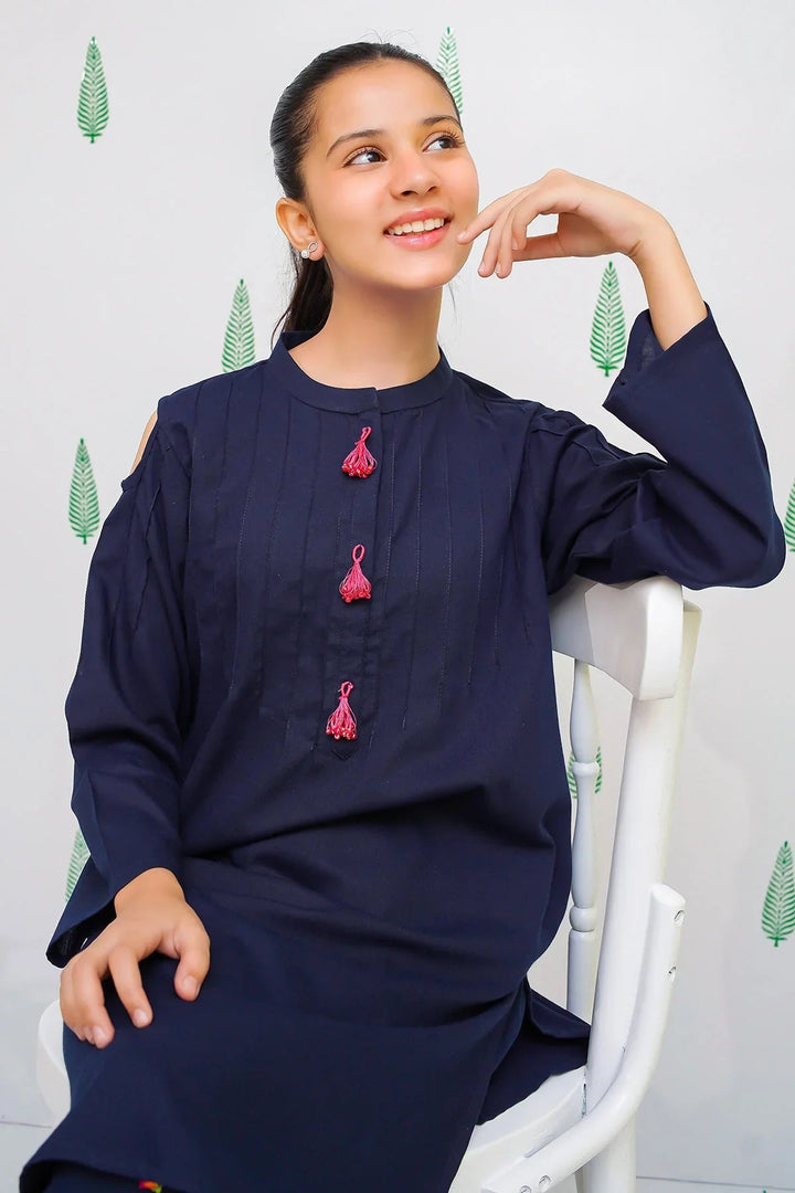 Ochre RTW Embroidered Girls 2 Piece Cotton  EMC-03 - Summer Collection