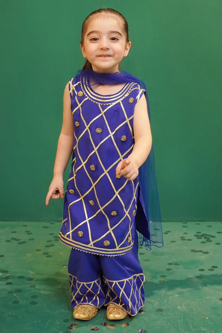 Ochre Girls Pret Embroidered Rod Silk 3 Piece Suit INCE-02 - Summer Collection