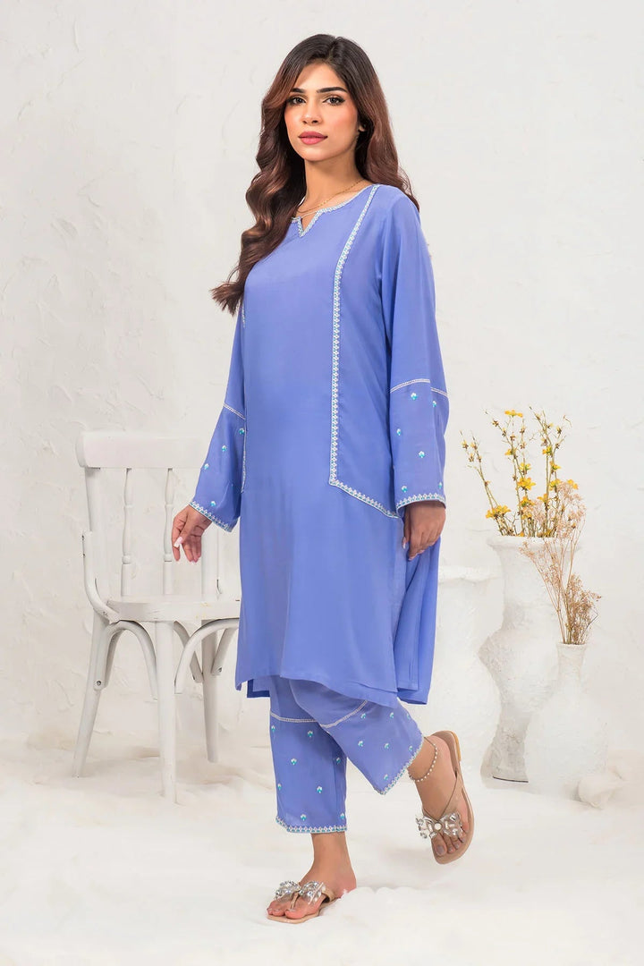 Ochre RTW Embroidered Girls 2 Piece Cotton  SOLE-05 - Summer Collection