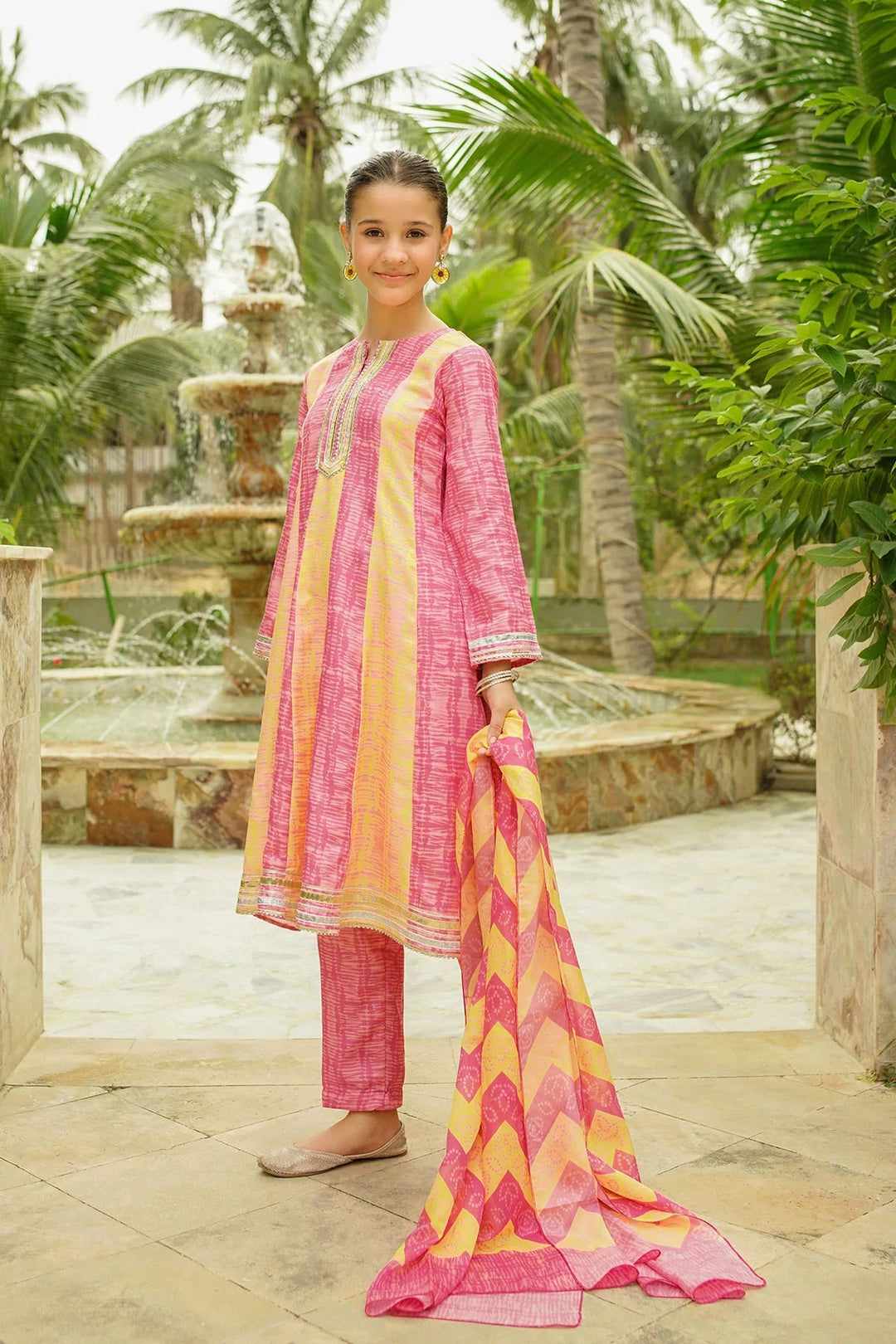 Ochre RTW Printed Girls 3 Piece Herringbone  COR-113 - Summer Collection