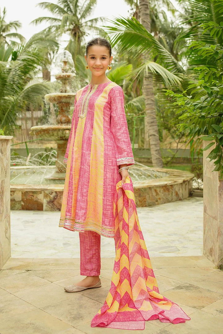 Ochre RTW Printed Girls 3 Piece Herringbone  COR-113 - Summer Collection