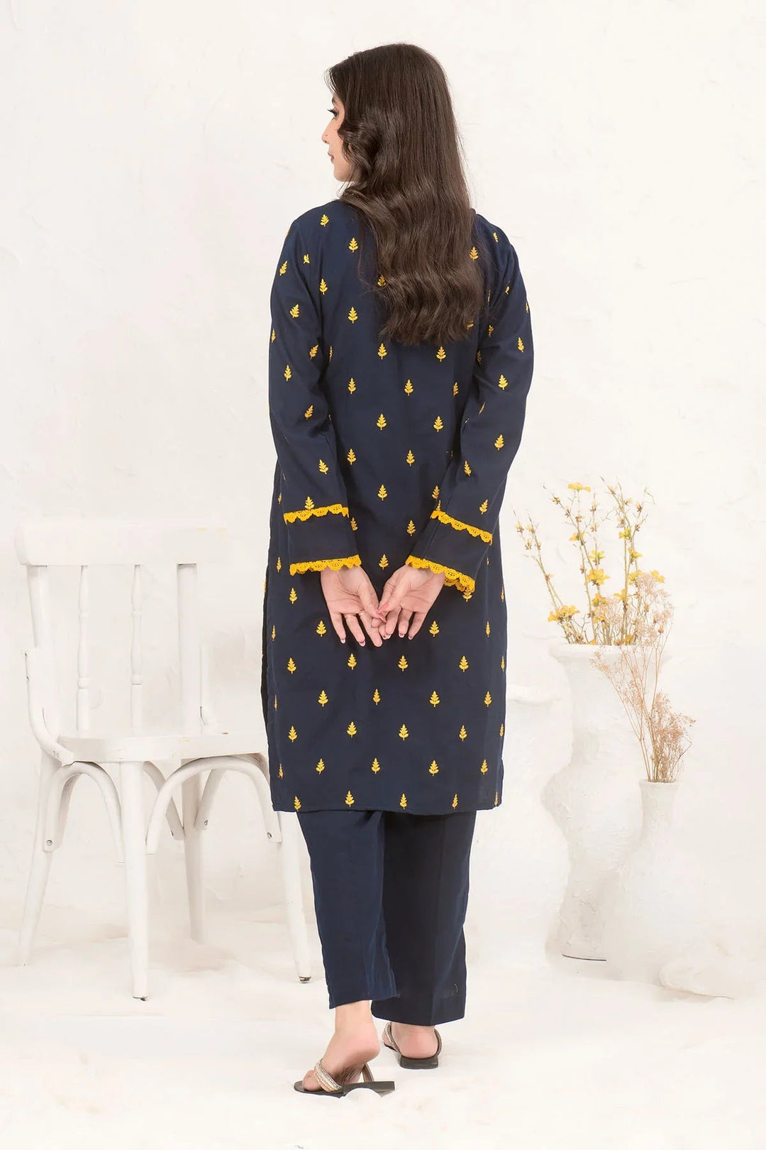 Ochre RTW Embroidered Girls 2 Piece Cotton  SOLE-02 - Summer Collection