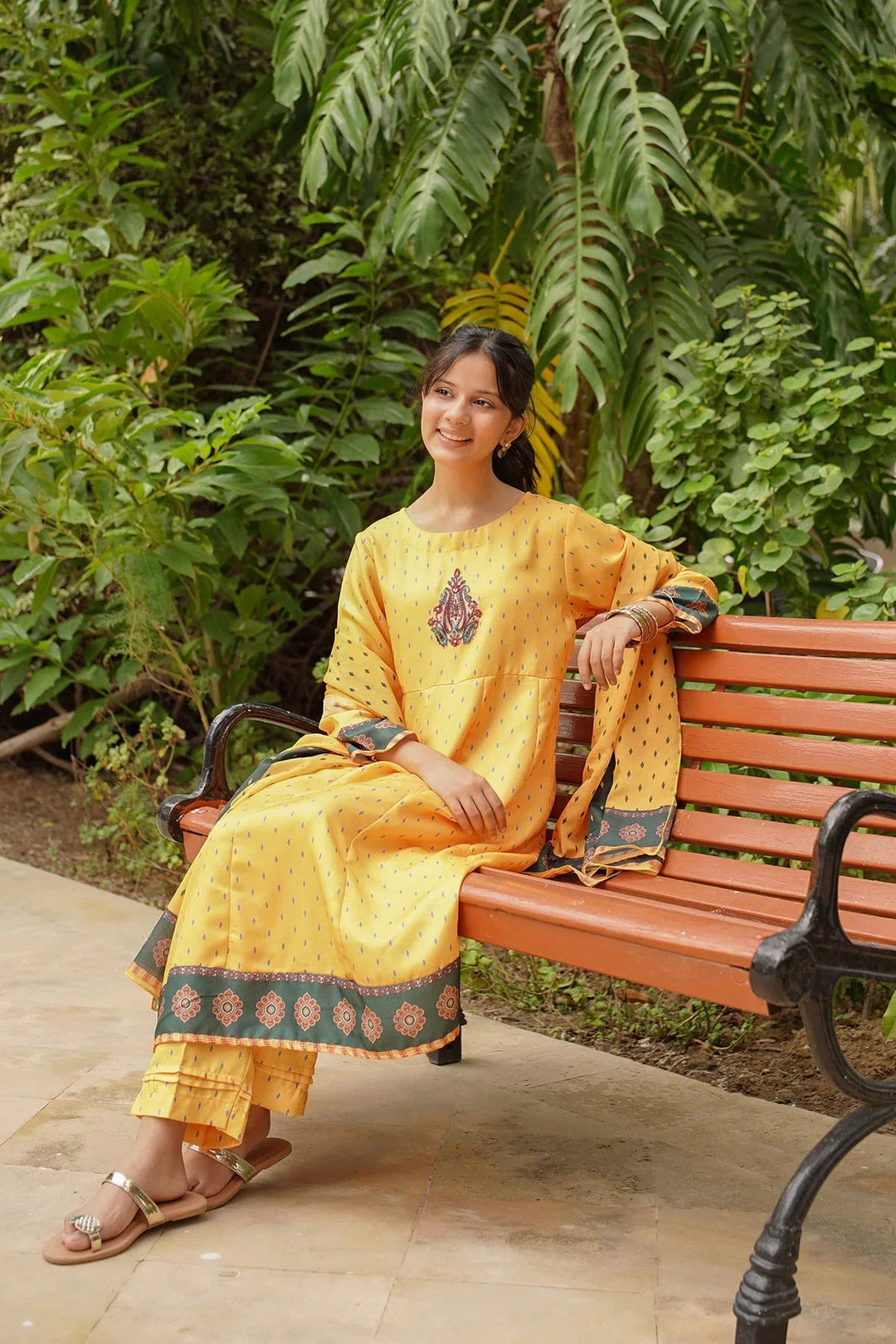 Ochre RTW Printed Girls 3 Piece Herringbone  COR-112 - Summer Collection